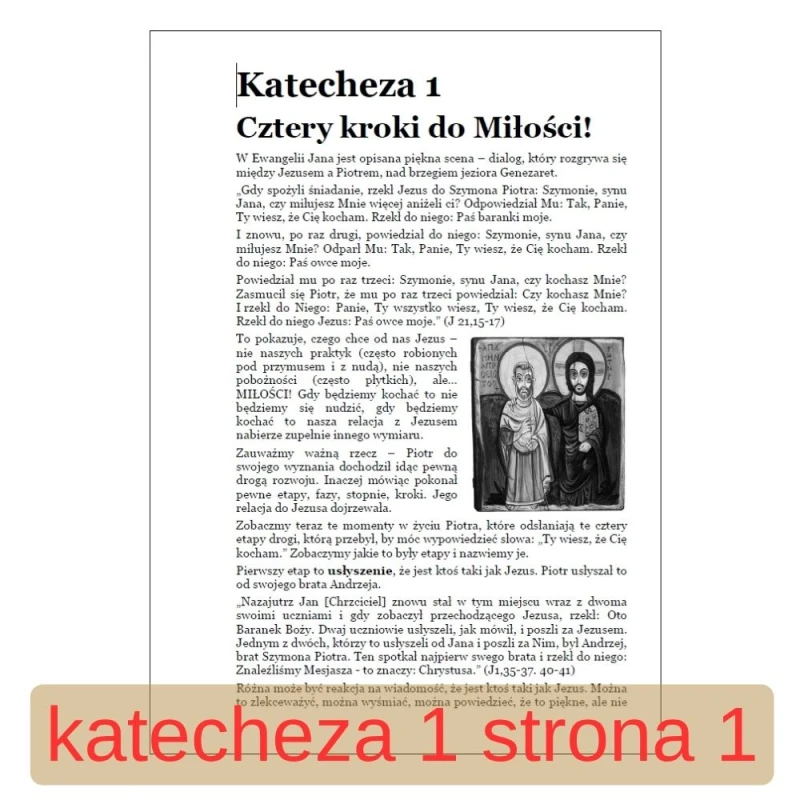 Szkoła życia z Bogiem. Przygotowanie do bierzmowania 04 - materiały dla kandydatów - katecheza 1 strona 1.jpg